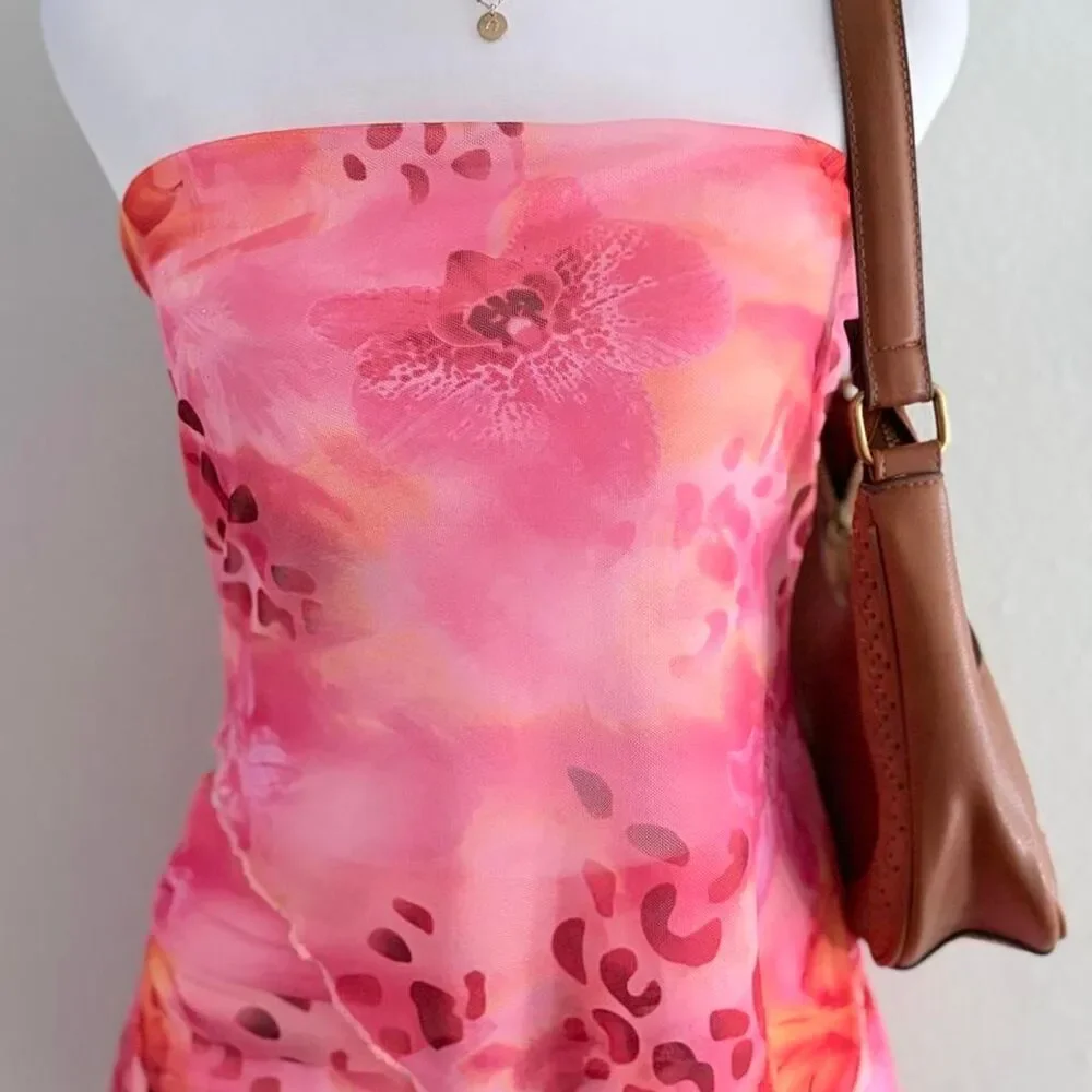 Soly Hux Floral Tube Top Mini Skirt Set Y2K Beach Vacation Co-Ord Outfit Summer